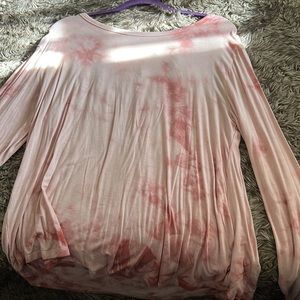 American eagle long sleeve, size large, pink tie dye.